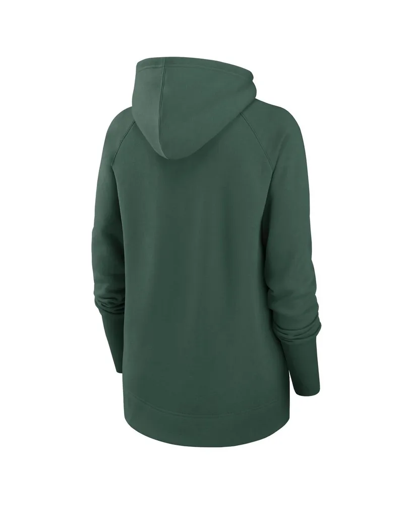 Women's Nike Green Bay Packers Asymmetrical Raglan Full-Zip Hoodie