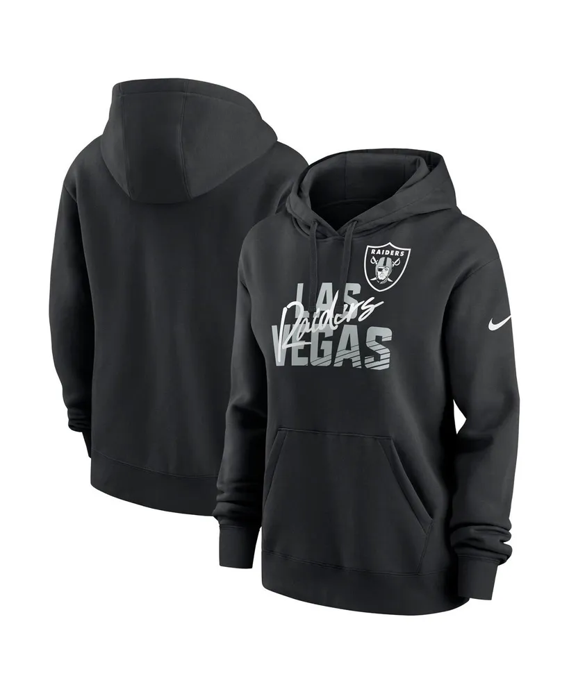 Women's Nike Black Las Vegas Raiders Wordmark Club Fleece Pullover Hoodie