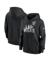 Women's Nike Black Las Vegas Raiders Wordmark Club Fleece Pullover Hoodie