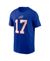 Men's Nike Josh Allen Royal Buffalo Bills Player Name and Number T-shirt