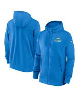 Men's Nike Powder Blue Los Angeles Chargers Sideline Club Performance Full-Zip Hoodie