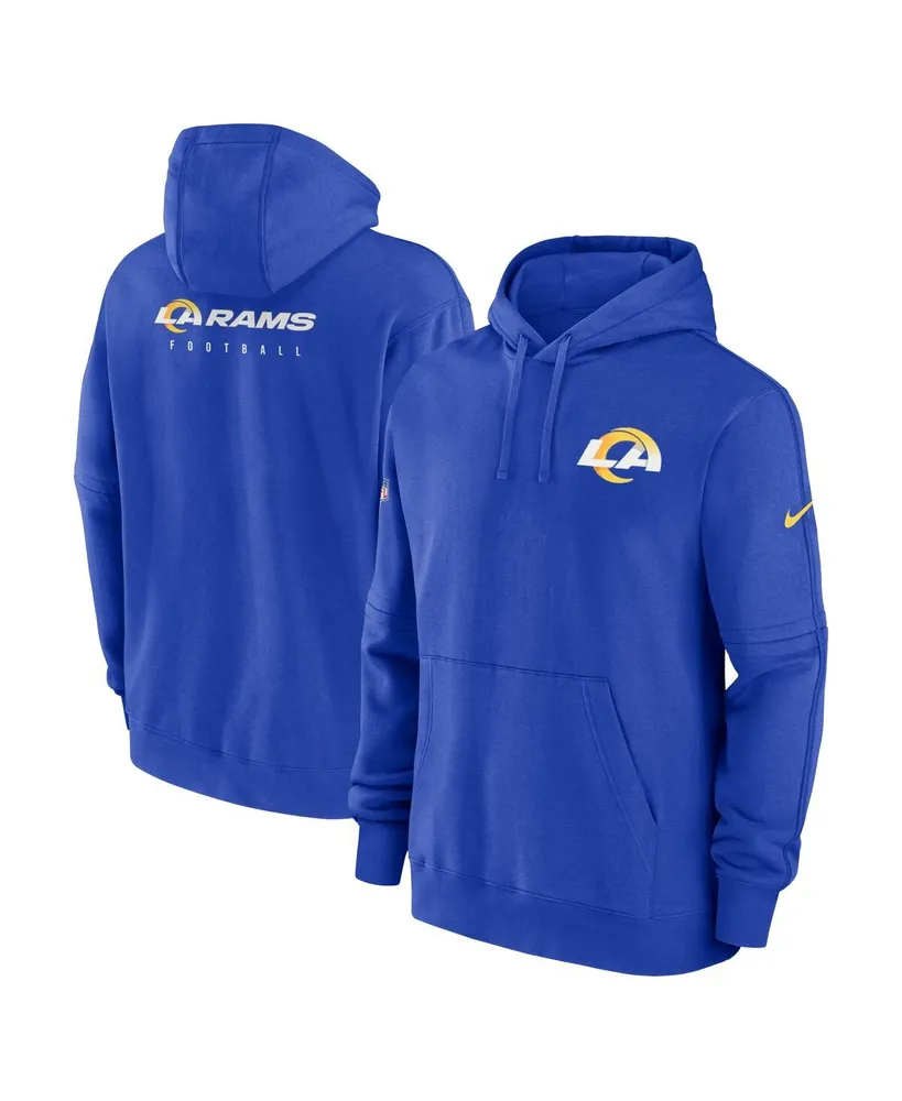 Men's Nike Royal Los Angeles Rams Sideline Club Fleece Pullover Hoodie