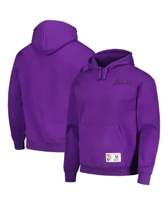 Men's Mitchell & Ness Purple Los Angeles Lakers Hardwood Classics Tonal Pullover Hoodie