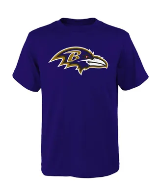 Big Boys Purple Baltimore Ravens Primary Logo T-shirt