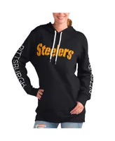 Women's G-iii 4Her by Carl Banks Black Pittsburgh Steelers Extra Inning Pullover Hoodie