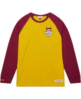 Men's Mitchell & Ness Gold Arizona State Sun Devils Legendary Slub Raglan Long Sleeve T-shirt