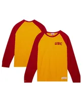 Men's Mitchell & Ness Gold Usc Trojans Legendary Slub Raglan Long Sleeve T-shirt