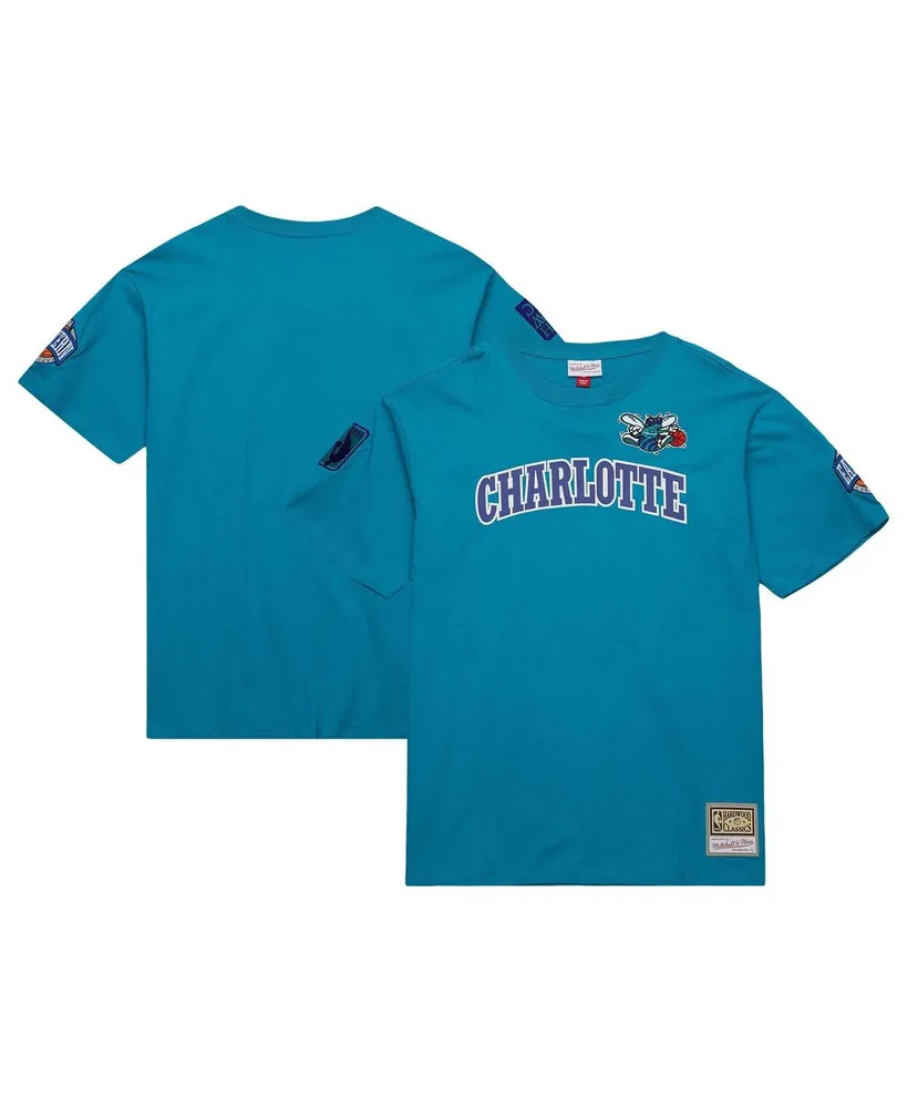 Men's Mitchell & Ness Teal Charlotte Hornets Hardwood Classics Nights Premium T-shirt