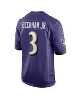 Men's Nike Odell Beckham Jr. Purple Baltimore Ravens Game Jersey