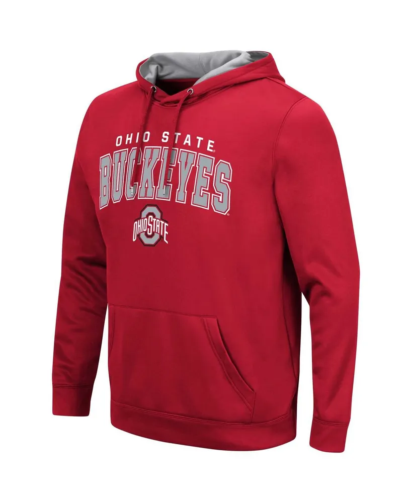 Men's Colosseum Scarlet Ohio State Buckeyes Resistance Pullover Hoodie