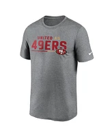 Men's Nike Heather Gray San Francisco 49ers Legend Team Shoutout Performance T-shirt
