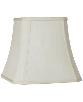 Creme Small Square Cut Corner Lamp Shade 8" Top x 12" Bottom x 11" Slant x 10.5" High (Spider) Replacement with Harp and Finial - Imperial Shade