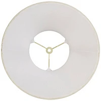 Creme Small Bell Lamp Shade 6" Top x 12" Bottom x 9" Slant x 8.5" High (Spider) Replacement with Harp and Finial - Springcrest