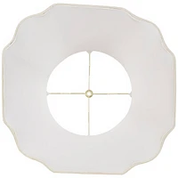 Creme Bell Large Curve Cut Corner Lamp Shade 11" Top x 18" Bottom x 15" Slant x 14.5" High (Spider) Replacement with Harp and Finial