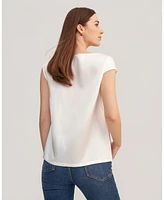 Lilysilk Women's Basic Cap Sleeves Silk Tee