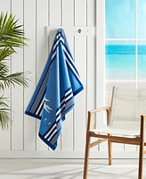 Lacoste Home Oki Striped Cotton Beach Towel