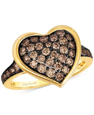 Le Vian Godiva x Le Vian Chocolate Diamond Heart Ring (3/4 ct. t.w.) in 14k Gold