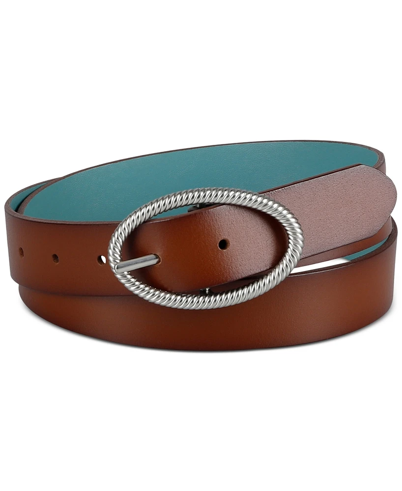 Levi's Women's Two-In-One Twisted-Buckle Reversible Belt