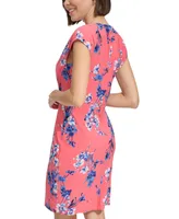 Tommy Hilfiger Women's Wild Flower Twist-Front Dress