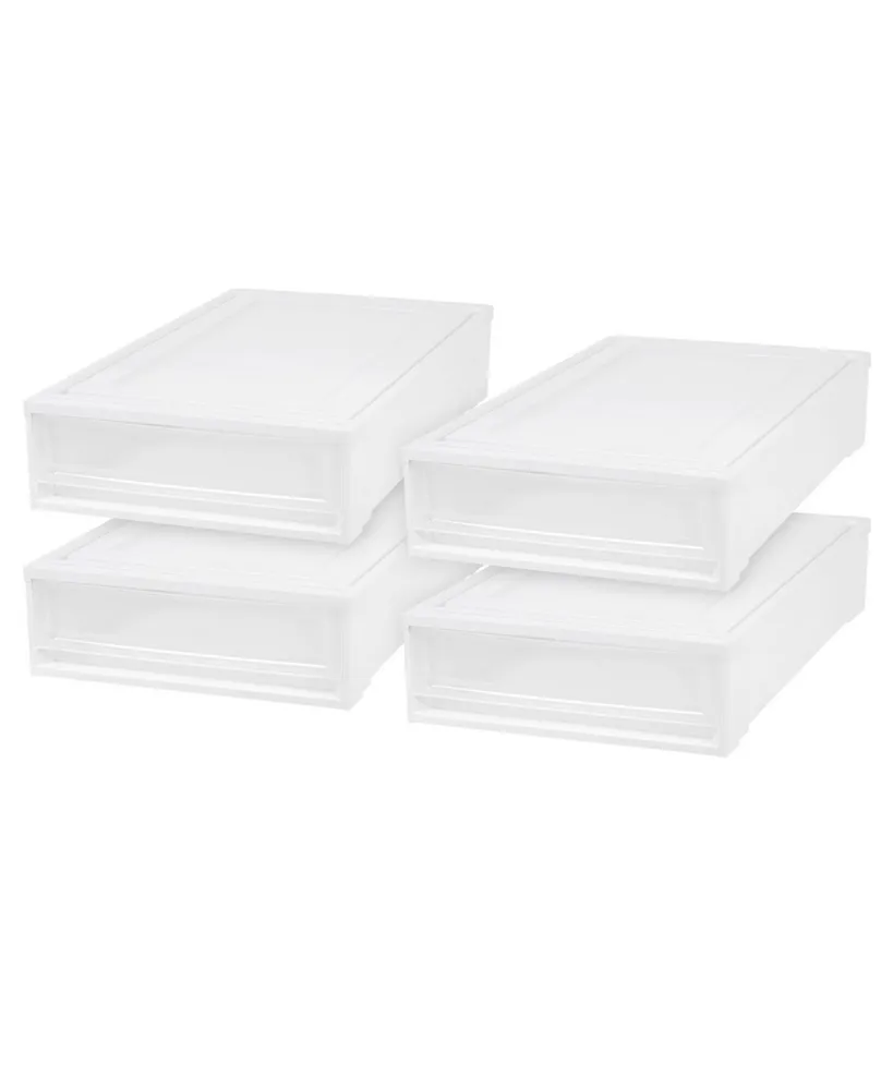 Iris USA 2 Pack 3 Drawer Plastic Organizers and Storage, Black