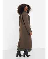 Rebdolls Women's Plus Dolce Wool Blend Double Breasted Coat