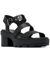 Sorel Women's Joanie Block-Heel Lug-Sole Sandals