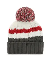 Women's '47 Brand White Tampa Bay Buccaneers Ashfield Cuffed Knit Hat with Pom