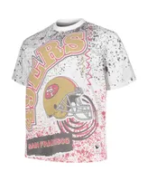 Men's Mitchell & Ness White San Francisco 49ers Big Tall Allover Print T-shirt