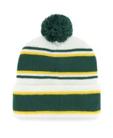 Youth Boys and Girls '47 Brand White Green Bay Packers Stripling Cuffed Knit Hat with Pom