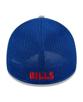 Men's New Era Gray Buffalo Bills Throwback Pipe 39THIRTY Flex Hat