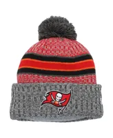 Men's New Era Gray Tampa Bay Buccaneers 2023 Sideline Sport Cuffed Pom Knit Hat