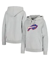 Women's New Era Gray Buffalo Bills Floral Raglan Pullover Hoodie