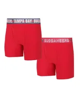 Men's Concepts Sport Tampa Bay Buccaneers Gauge Knit Boxer Brief Two-Pack