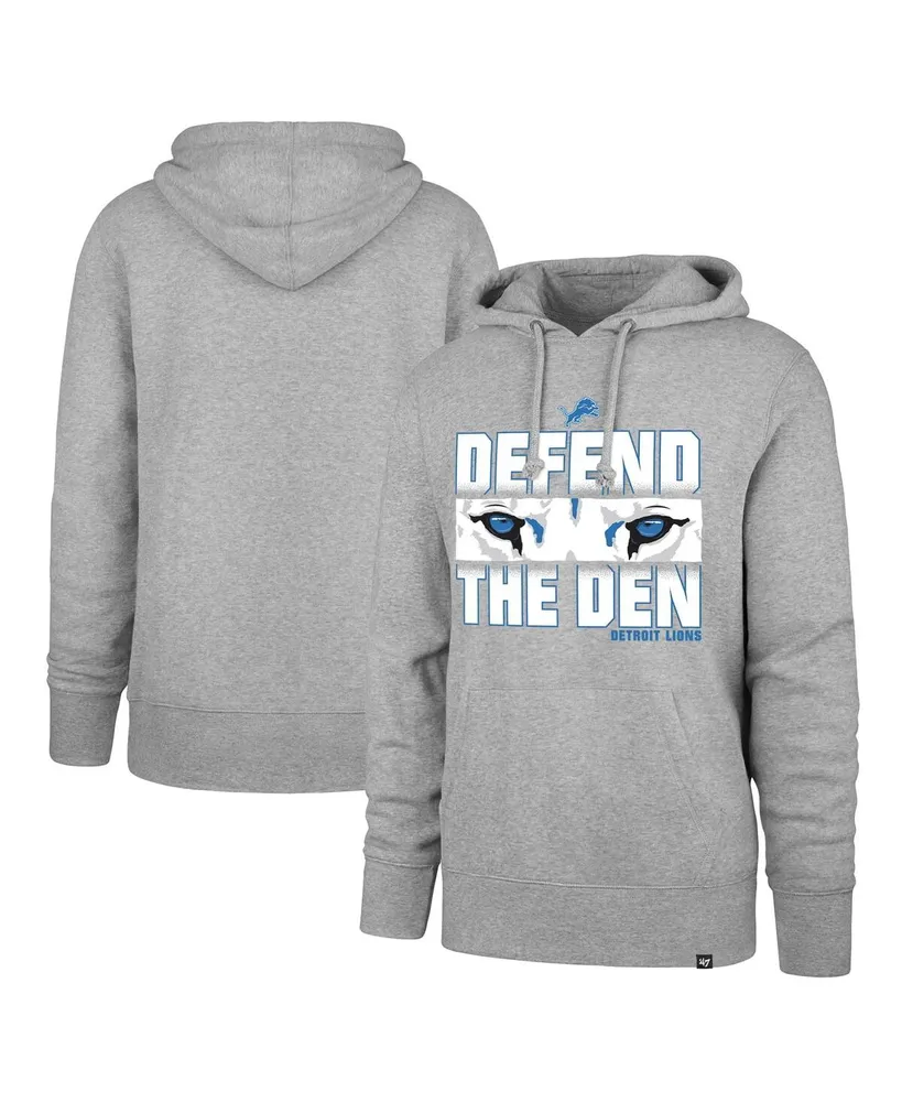 Men's '47 Brand Gray Detroit Lions Regional Headline Pullover Hoodie