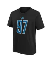 Big Boys Nike Aidan Hutchinson Black Detroit Lions Player Name and Number T-shirt