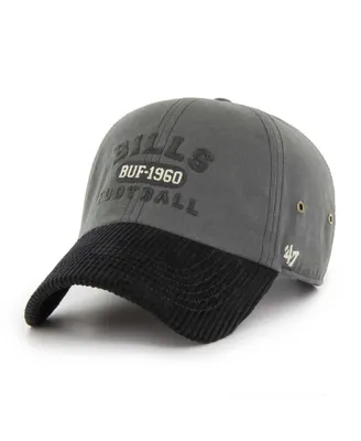 Men's '47 Brand Charcoal Buffalo Bills Ridgeway Clean Up Adjustable Hat