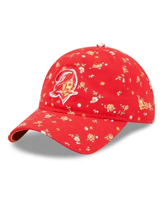 Women's New Era Red Tampa Bay Buccaneers Floral 9TWENTY Adjustable Hat