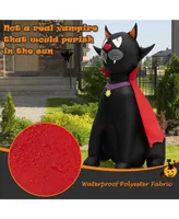 4.7 Feet Halloween Inflatable Vampire Cat with Red Cloak