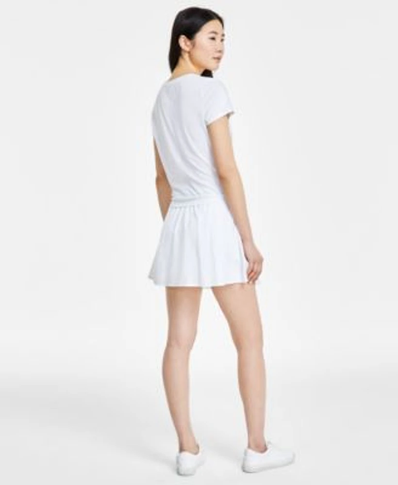 Id Ideology Womens Twist Front T Shirt High Waisted Pleated Skort Created For Macys