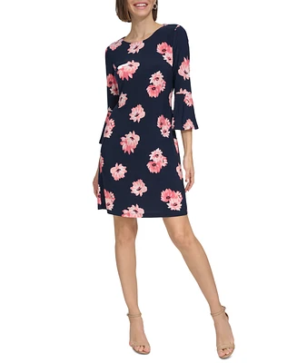 Tommy Hilfiger Women's Floral Bell-Sleeve Shift Dress