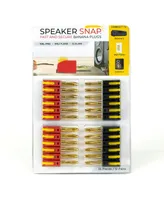 Speaker Snap 24 Count of Fast & Secure Banana Plugs, Gold Plated, 12-24 Awg, for Home Theaters, Speaker Wire, Wall Plates