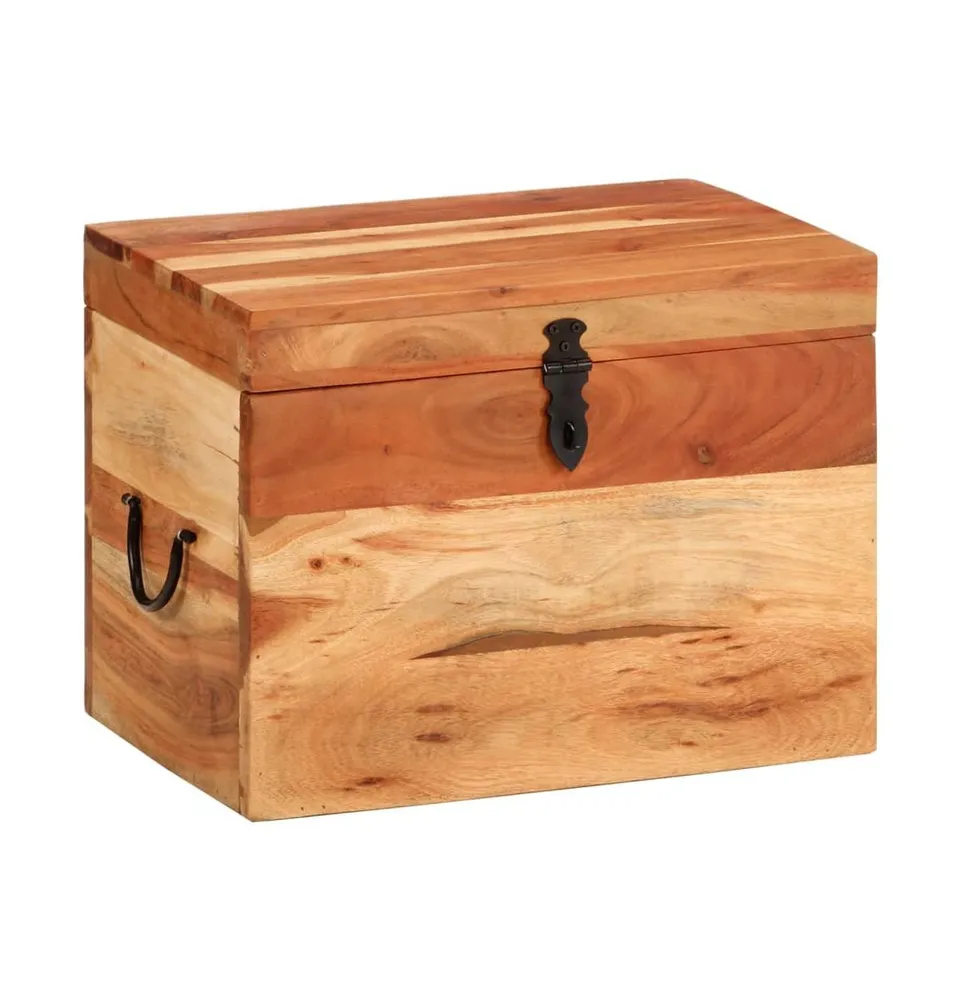 Storage Box 15.4"x11"x12.2" Solid Wood Acacia
