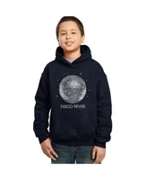 Boy's Word Art Hooded Sweatshirt - Disco Ball