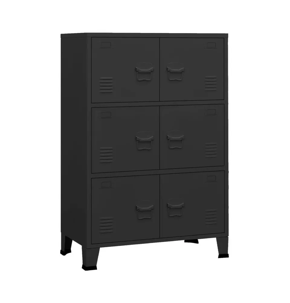 Industrial Storage Chest Black 29.5"x15.7"x45.3" Metal