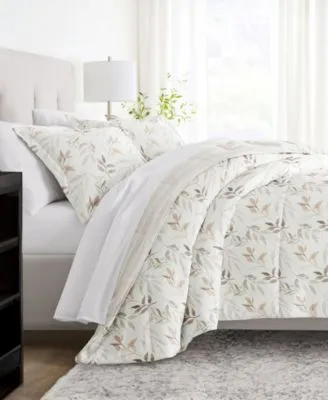 Ienjoy Home Foliage Stripe Comforter Sets