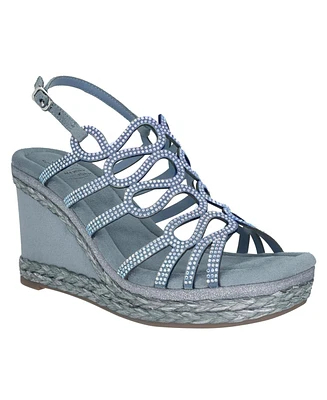 Impo Women's Orleans Raffia Platform Wedge Sandals