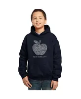 Boy's Word Art Hooded Sweatshirt - Neighborhoods Nyc