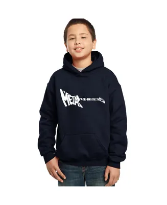 Boy's Word Art Hooded Sweatshirt - Metal Head