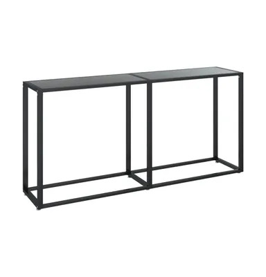 Console Table Black 63"x13.8"x29.7" Tempered Glass