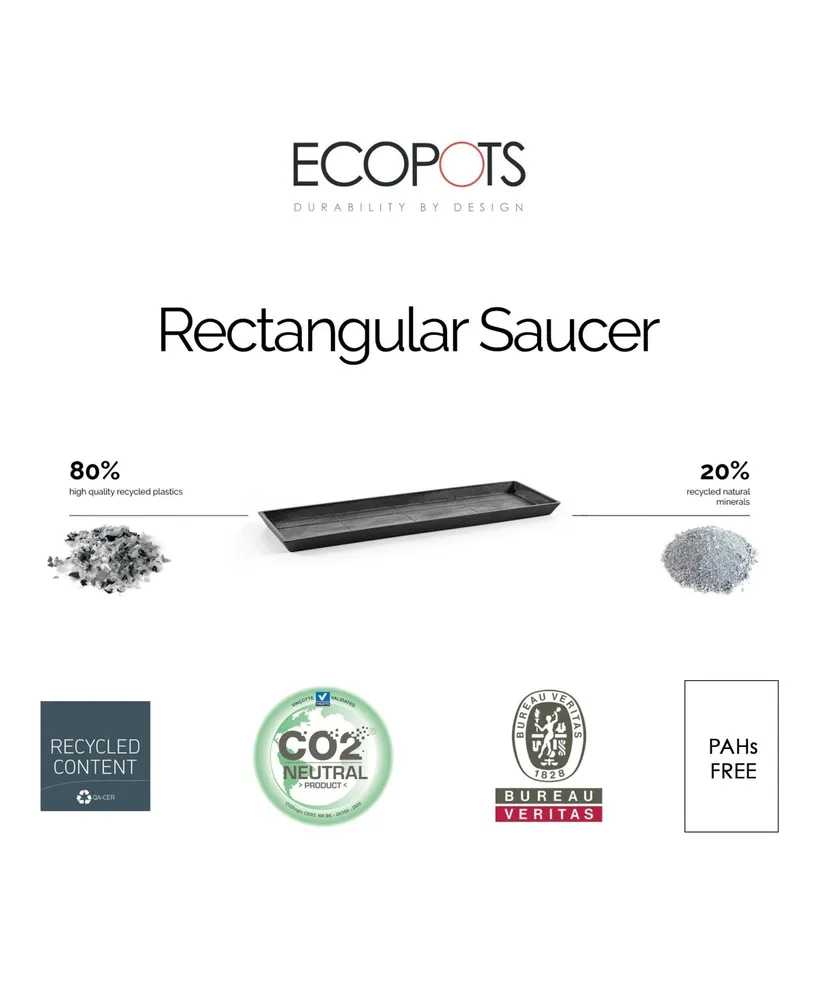 Ecopots Modern Rectangular Planter Saucer